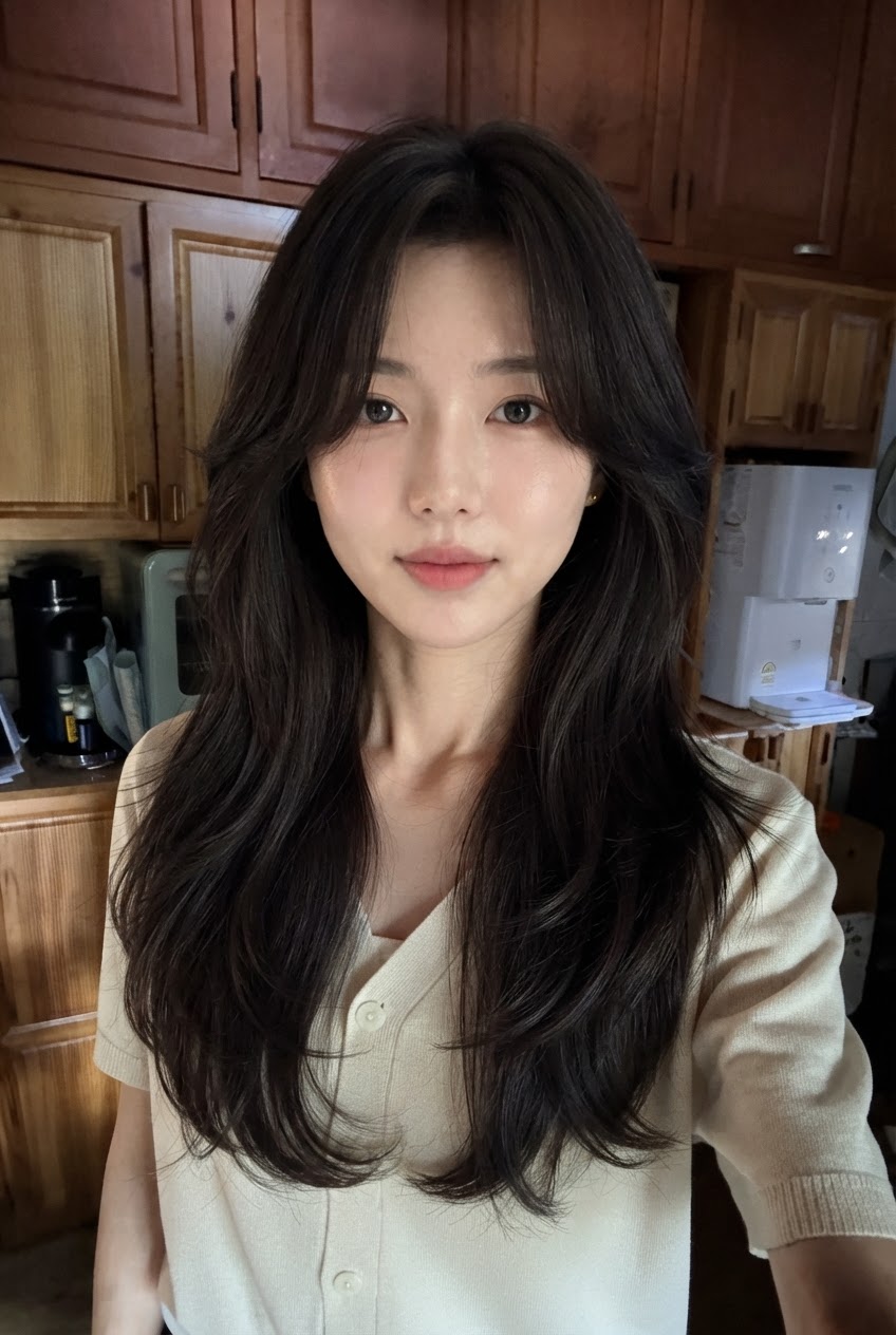 여자 롱 스타일